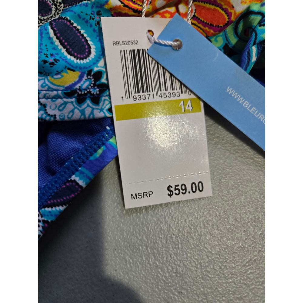 Women's Bleu Rod Beattie Swim Bottom Size 14 Blue Orange - Picture 5 of 8